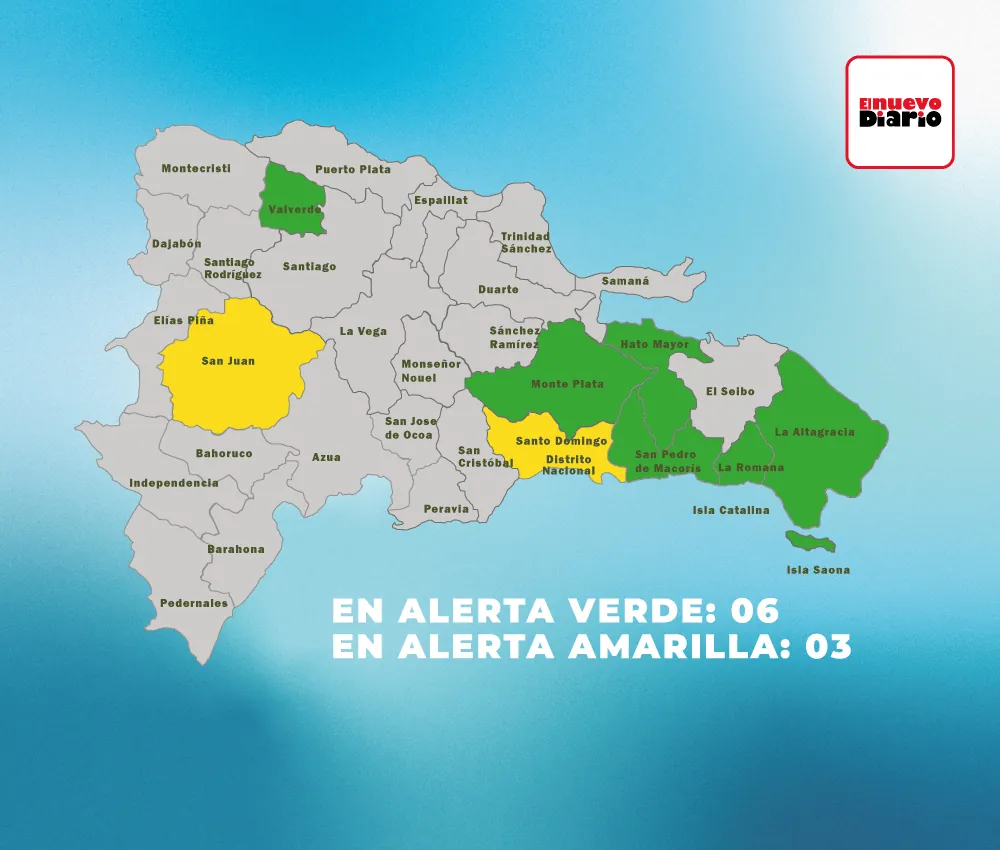 COE coloca nueve provincias en alerta por lluvias