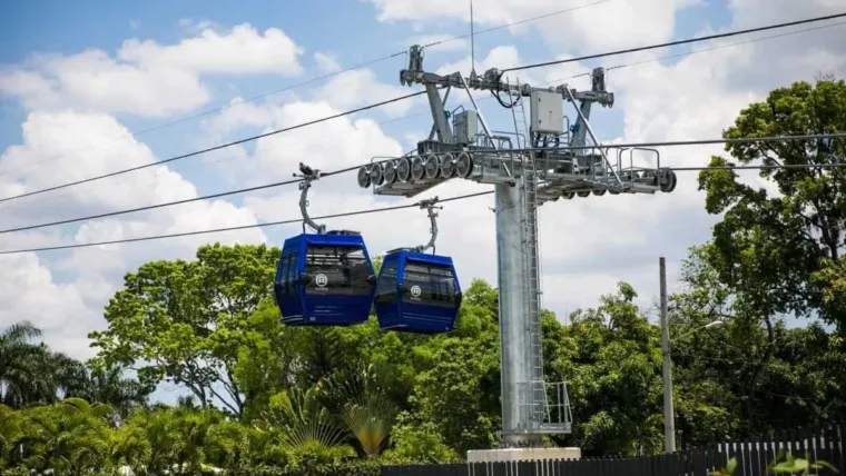 El teleférico de Los Alcarrizos transporta 13 mil pasajeros