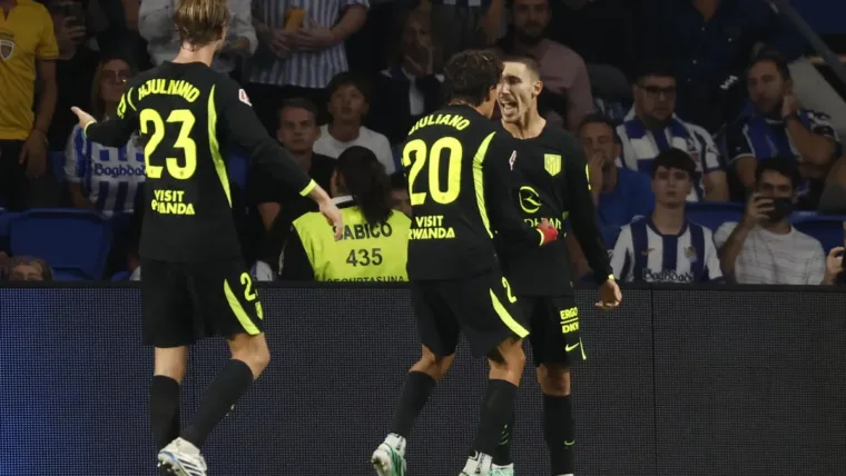 Grimaldo rescata al Atlético de un mal partido ante la Real