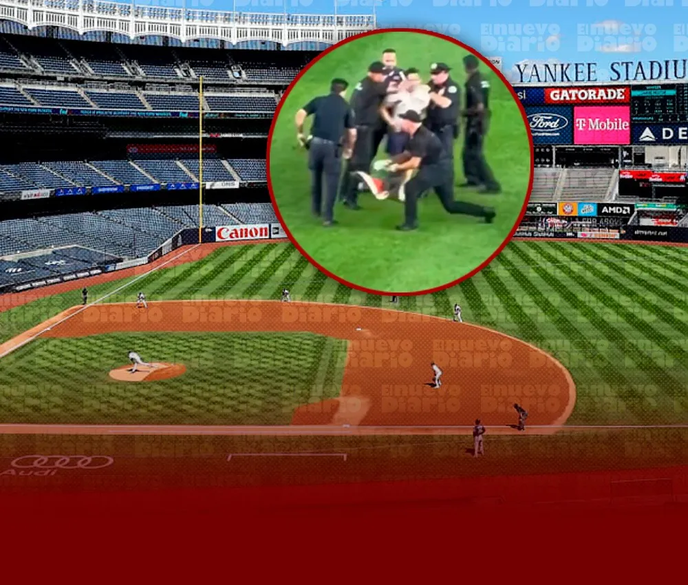 Hombre irrumpe con bandera palestina en juego Mets-Yankees