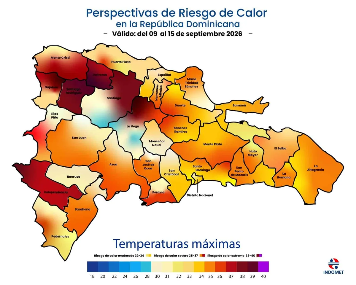 RD seguirá bajo calor severo a extremo: Mao llegó a coquetear con los 40 grados